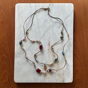 Chico’s Gold and Glass Beads Necklace